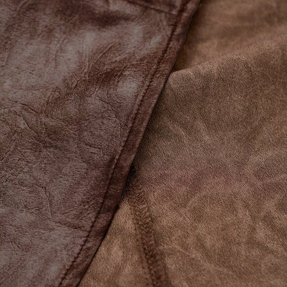 Brown Bohemian Women's Maxi Dress with Round Neck, Cinched Waist, Belt Detail - Picture 6 of 6